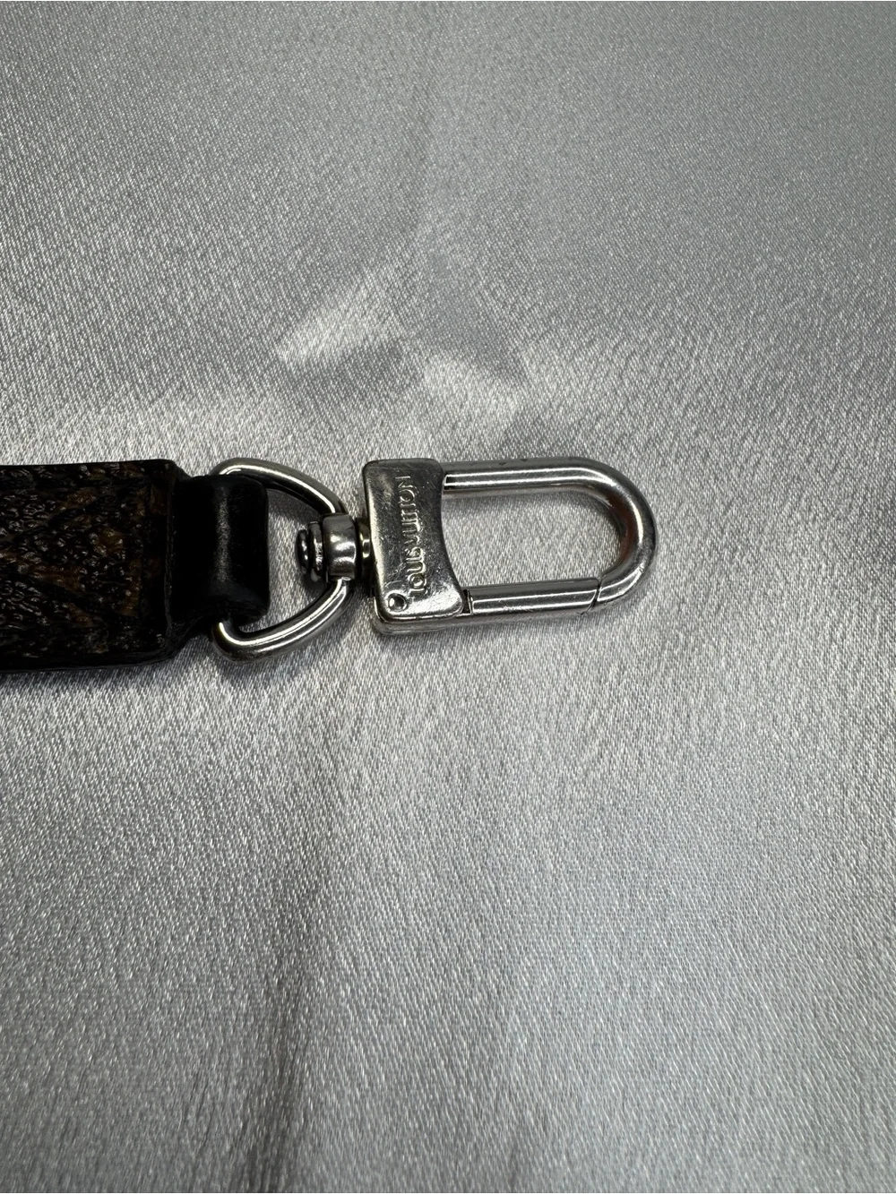 Louis Vuitton LV Brown Monogram Key Strap with Silver Hardware Unisex
